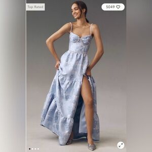 V. Chapman Lucetta Corset Tiered Maxi
Dress